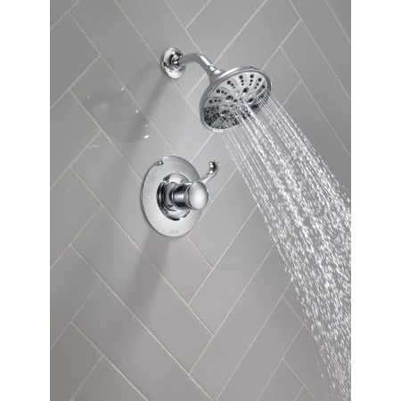 Delta Esato Monitor 14 Series Single Function Pressure Balanced Shower with 5 Setting Shower Head and Included Rough-In Valve 5 Delta Esato Monitor 14 Series Single Function Pressure Balanced Shower with 5 Setting Shower Head and Included Rough-In Valve - Image 5