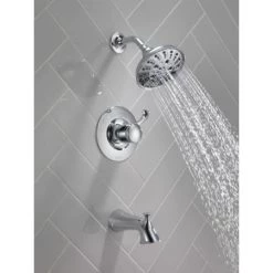 Delta Esato Monitor 14 Series Single Function Pressure Balanced Tub and Shower with 5 Setting Shower Head and Included Rough-In Valve -Delta Faucet Store 144897 WATER 01 WEB
