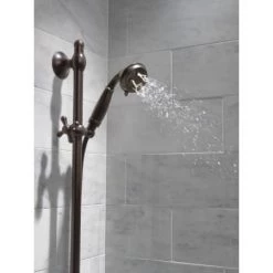 Delta 1.75 GPM Traditional Hand Shower Package with H2Okinetic Technology - Includes Hand Shower, Slide Bar, Hose, and Limited Lifetime Warranty -Delta Faucet Store 51308 rb 02