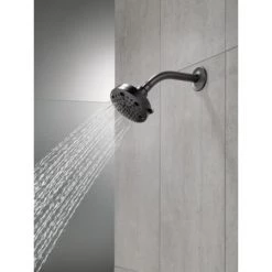 Delta 2.0 GPM Universal 4-1/4" Wide Multi Function Shower Head with H2Okinetic Technology - Limited Lifetime Warranty -Delta Faucet Store 52638 bl15 pk 04