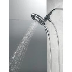 Delta 1.75 GPM In2ition 2-in-1 Multi Function Shower Head and Hand Shower with 60" Hose - Limited Lifetime Warranty -Delta Faucet Store 75486c water 02 web