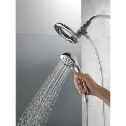 Delta 1.75 GPM In2ition 2-in-1 Multi Function Shower Head and Hand Shower with 60" Hose - Limited Lifetime Warranty -Delta Faucet Store 75486c water 08 web