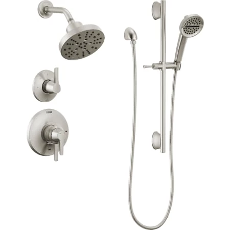 Delta Galeon Monitor 17 Series Dual Function Pressure Balanced Shower System with Integrated Volume Control, Shower Head, and Hand Shower - Includes Rough-In Valves 1 Delta Galeon Monitor 17 Series Dual Function Pressure Balanced Shower System with Integrated Volume Control, Shower Head, and Hand Shower - Includes Rough-In Valves