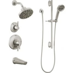Delta Galeon Monitor 17 Series Dual Function Pressure Balanced Tub and Shower System with Integrated Volume Control, Shower Head, and Hand Shower - Includes Rough-In Valves