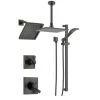 Delta Monitor 17 Series Pressure Balanced Shower System with Integrated Volume Control, Shower Head, Rain Shower and Hand Shower - Includes Rough-In Valves