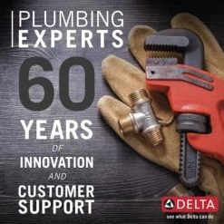 Delta Universal Showering Components 2.5 GPM Multi Function Shower Head with Touch-Clean Technology -Delta Faucet Store PlumbingExperts Infographic