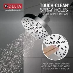 Delta Galeon Monitor 14 Series Single Function Pressure Balanced Shower Only - Less Rough-In Valve 9 Delta Galeon Monitor 14 Series Single Function Pressure Balanced Shower Only - Less Rough-In Valve -Delta Faucet Store T14272 PR TouchCleanShowers Infographic