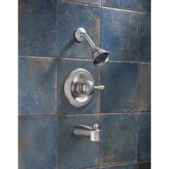 Delta Faucet Store -Delta Faucet Store delta 14478 shl installed tub and shower trim in brilliance stainless 1227
