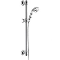 Delta 1.75 GPM Traditional Hand Shower Package with H2Okinetic Technology - Includes Hand Shower, Slide Bar, Hose, and Limited Lifetime Warranty