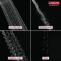 Delta 1.75 GPM Hand Shower Package with H2Okinetic and Touch-Clean® Technologies - Includes Hand Shower, Slide Bar, Hose, and Limited Lifetime Warranty -Delta Faucet Store delta 51552 alternate view 5