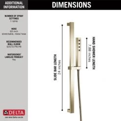 Delta Ara 1.75 GPM Single Function Hand Shower -Delta Faucet Store delta 51567 alternate image 30