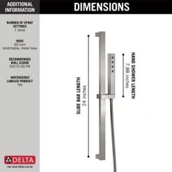 Delta Ara 1.75 GPM Single Function Hand Shower -Delta Faucet Store delta 51567 alternate image 32