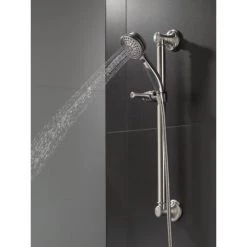Delta 1.75 GPM Multi Function Handshower Package with Slide Bar, Hose, Holder and ActivTouch Technology - ADA Compliant - Limited Lifetime Warranty -Delta Faucet Store delta 51900 alternate view 18