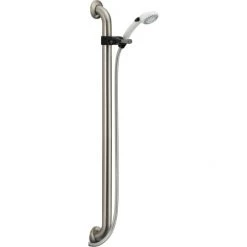 Delta 2.5 GPM Hand Shower Package - Includes Hand Shower, Slide Bar, Hose, and Limited Lifetime Warranty