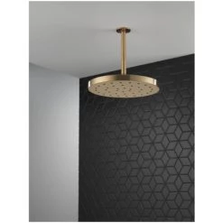 Delta Universal Showering 12" Round 1.75 GPM Single Function Rain Shower Head with H2Okinetic Technology -Delta Faucet Store delta 52160 alternate image 16