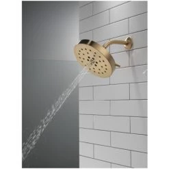 Delta Universal Showering Components 1.75 GPM Multi Function Rain Shower Head with Touch-Clean and H2Okinetic Technology -Delta Faucet Store delta 52488 alternate image 66