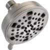 Delta 1.5 GPM Universal 4-1/4" Wide Multi Function Shower Head with H2Okinetic Technology - Limited Lifetime Warranty