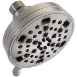 Delta 2.0 GPM Universal 4-1/4" Wide Multi Function Shower Head with H2Okinetic Technology - Limited Lifetime Warranty