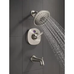 Delta 1.75 GPM Multi Function Shower Head with H2Okinetic Technology - Limited Lifetime Warranty 11 Delta 1.75 GPM Multi Function Shower Head with H2Okinetic Technology - Limited Lifetime Warranty -Delta Faucet Store delta 52686 running tub and shower trim in brilliance stainless 2232