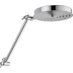 Delta 2.5 GPM Universal 6-5/8" Wide Rain Shower Head with Adjustable Arm - Limited Lifetime Warranty