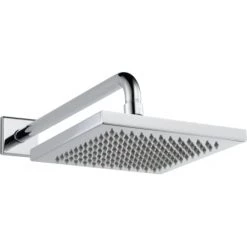 Delta 2.5 GPM 8" Wide Rain Shower Head with Shower Arm, Flange and Touch-Clean® Technology - Limited Lifetime Warranty
