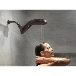 Delta HydroRain 1.75 GPM 5 Function 4" Showerhead with 6" Raincan Head - Limited Lifetime Warranty 8 Delta HydroRain 1.75 GPM 5 Function 4" Showerhead with 6" Raincan Head - Limited Lifetime Warranty -Delta Faucet Store delta 58580 pk dual spray heads 12
