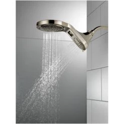 Delta HydroRain 1.75 GPM 5 Function 4" Showerhead with 6" Raincan Head - Limited Lifetime Warranty 10 Delta HydroRain 1.75 GPM 5 Function 4" Showerhead with 6" Raincan Head - Limited Lifetime Warranty -Delta Faucet Store delta 58580 pk dual spray heads 19