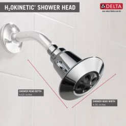 Delta 2.5 GPM 4" Wide Multi Function Shower Head with H2Okinetic Technology - Limited Lifetime Warranty 8 Delta 2.5 GPM 4" Wide Multi Function Shower Head with H2Okinetic Technology - Limited Lifetime Warranty -Delta Faucet Store delta 75152 informational diagram 93