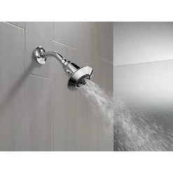 Delta 2.5 GPM 4" Wide Multi Function Shower Head with H2Okinetic Technology - Limited Lifetime Warranty 10 Delta 2.5 GPM 4" Wide Multi Function Shower Head with H2Okinetic Technology - Limited Lifetime Warranty -Delta Faucet Store delta 75152 running shower head in chrome 91