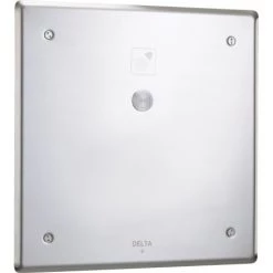 Delta Push Button Hardwire Metering Electronic Shower System with 8" Control Box Less Shower Outlet Supply from the Commercial Series