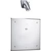 Delta Push Button Hardwire Metering Electronic Shower System with 10" Control Box Thermostatic Mixing Valve and Vandal Resistant Single Function Shower Head from the Commercial Series