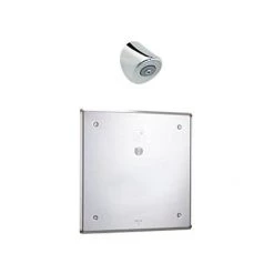 Delta Commercial Hardwire Metering Electronic Shower System with 10" Control Box Thermostatic Valve and Single Function Shower Head