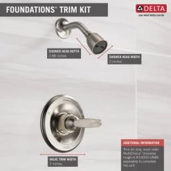 Delta Foundations Monitor 13 Series Single Function Pressure Balanced Shower Only Less Rough-In Valve - Limited Lifetime Warranty -Delta Faucet Store delta bt13210 alternate view 75