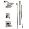 Delta Monitor 17 Series Dual Function Pressure Balanced Shower System with Integrated Volume Control, Shower Head, and Hand Shower - Includes Rough-In Valves