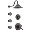 Delta TempAssure 17T Series Thermostatic Shower System with Integrated Volume Control, Shower Head, and 3 Body Sprays - Includes Rough-In Valves