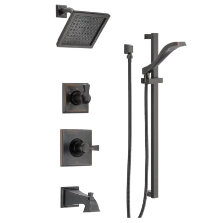 Delta Monitor 14 Series Pressure Balanced Tub and Shower System with Shower Head, Hand Shower, and Slide Bar - Includes Rough-In Valves 1 Delta Monitor 14 Series Pressure Balanced Tub and Shower System with Shower Head, Hand Shower, and Slide Bar - Includes Rough-In Valves