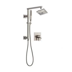 Delta Zura Pressure Balanced Shower System with Shower Head, Hand Shower, Slide Bar, Hose, and Valve Trim