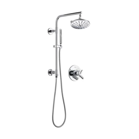 Delta Trinsic Pressure Balanced Shower System with Shower Head, Hand Shower, Slide Bar, Hose, and Valve Trim 1 Delta Trinsic Pressure Balanced Shower System with Shower Head, Hand Shower, Slide Bar, Hose, and Valve Trim