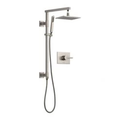 Delta Vero Pressure Balanced Shower System with Shower Head, Hand Shower, Slide Bar, Hose, and Valve Trim