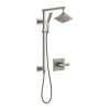 Delta Pivotal Pressure Balanced Shower System with Shower Head, Hand Shower, Slide Bar, Hose, and Valve Trim
