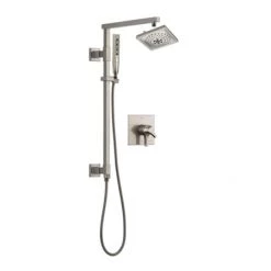Delta Zura Pressure Balanced Shower System with Shower Head, Hand Shower, Slide Bar, Hose, and Valve Trim
