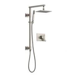 Delta Vero Pressure Balanced Shower System with Shower Head, Hand Shower, Slide Bar, Hose, and Valve Trim