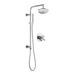 Delta Trinsic Pressure Balanced Shower System with Shower Head, Hand Shower, Slide Bar, Hose, and Valve Trim