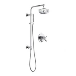 Delta Trinsic Thermostatic Shower System with Shower Head, Hand Shower, Slide Bar, Hose, and Valve Trim
