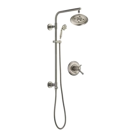 Delta Cassidy Thermostatic Shower System with Shower Head, Hand Shower, Slide Bar, Hose, and Valve Trim 1 Delta Cassidy Thermostatic Shower System with Shower Head, Hand Shower, Slide Bar, Hose, and Valve Trim