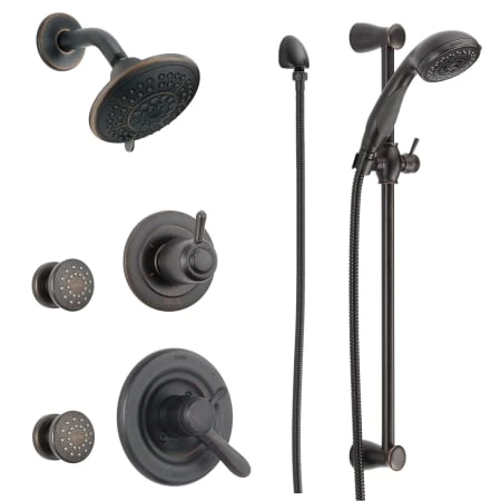 Delta Monitor 17 Series Dual Function Pressure Balanced Shower System with Integrated Volume Control, Shower Head, 2 Body Sprays and Hand Shower - Includes Rough-In Valves 1 Delta Monitor 17 Series Dual Function Pressure Balanced Shower System with Integrated Volume Control, Shower Head, 2 Body Sprays and Hand Shower - Includes Rough-In Valves