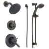 Delta TempAssure 17T Series Thermostatic Shower System with Integrated Volume Control, Shower Head, and Hand Shower - Includes Rough-In Valves