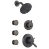 Delta TempAssure 17T Series Thermostatic Shower System with Integrated Volume Control, Shower Head, and 3 Body Sprays - Includes Rough-In Valves