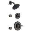 Delta Monitor 14 Series Single Function Pressure Balanced Shower System with Shower Head, and 2 Body Sprays - Includes Rough-In Valves
