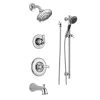 Delta Monitor 14 Series Pressure Balanced Tub and Shower System with Shower Head, Hand Shower, and Slide Bar - Includes Rough-In Valves